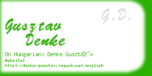 gusztav denke business card